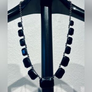 Vintage Black Rhinestone Necklace